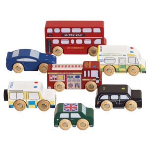 TV267-london-car-decker-bus-taxi-police-mini-fire-engine-ambulance-vehicle-wooden-toy-red-wood-boy-girl-cars (11)