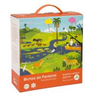 QC 01 Quebra Cabeça Chão Bichos Pantanal Embalagem